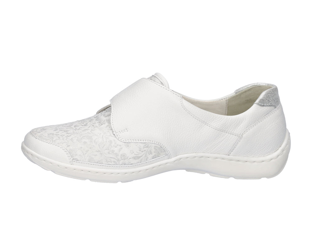 Womens Stretch Henni Denver White Silver Shoes