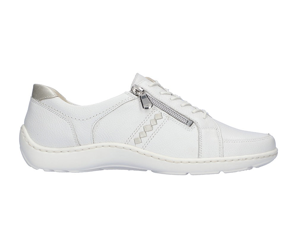 Waldlaufer Womens Lightweight Henni Lace White Shoes ShoeMed