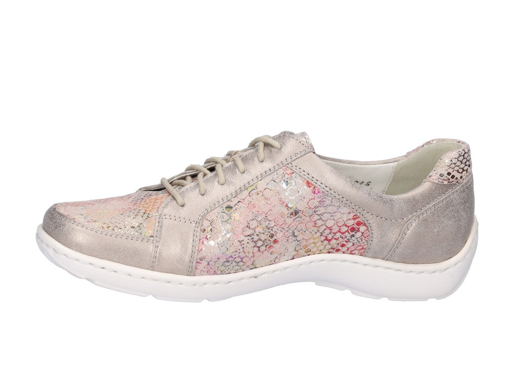 Waldlaufer Womens Lightweight Henni Lace Rosa Shoes ShoeMed