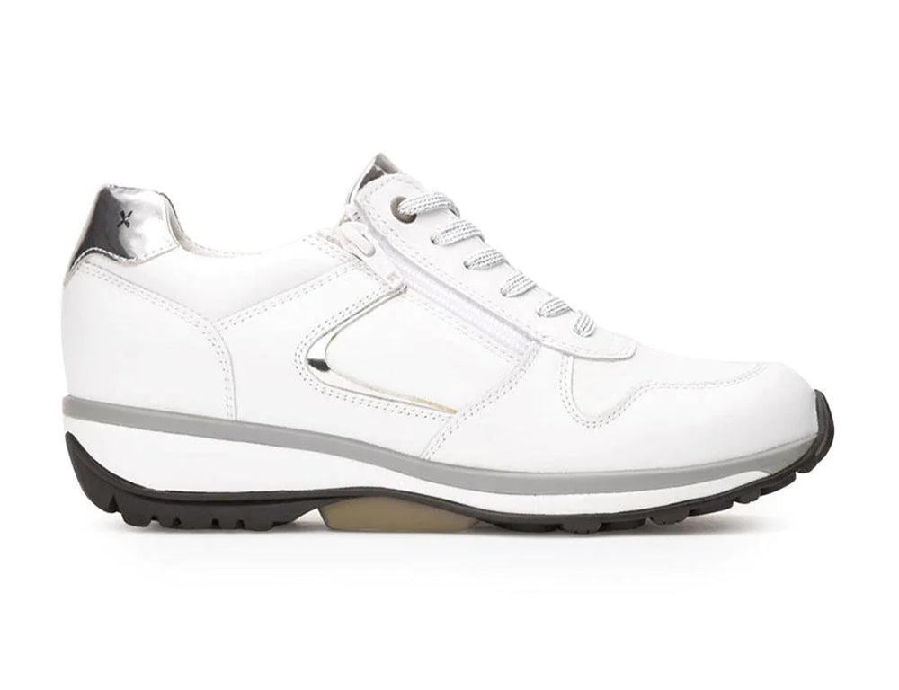 Womens Zip Jersey White Chrome Trainers