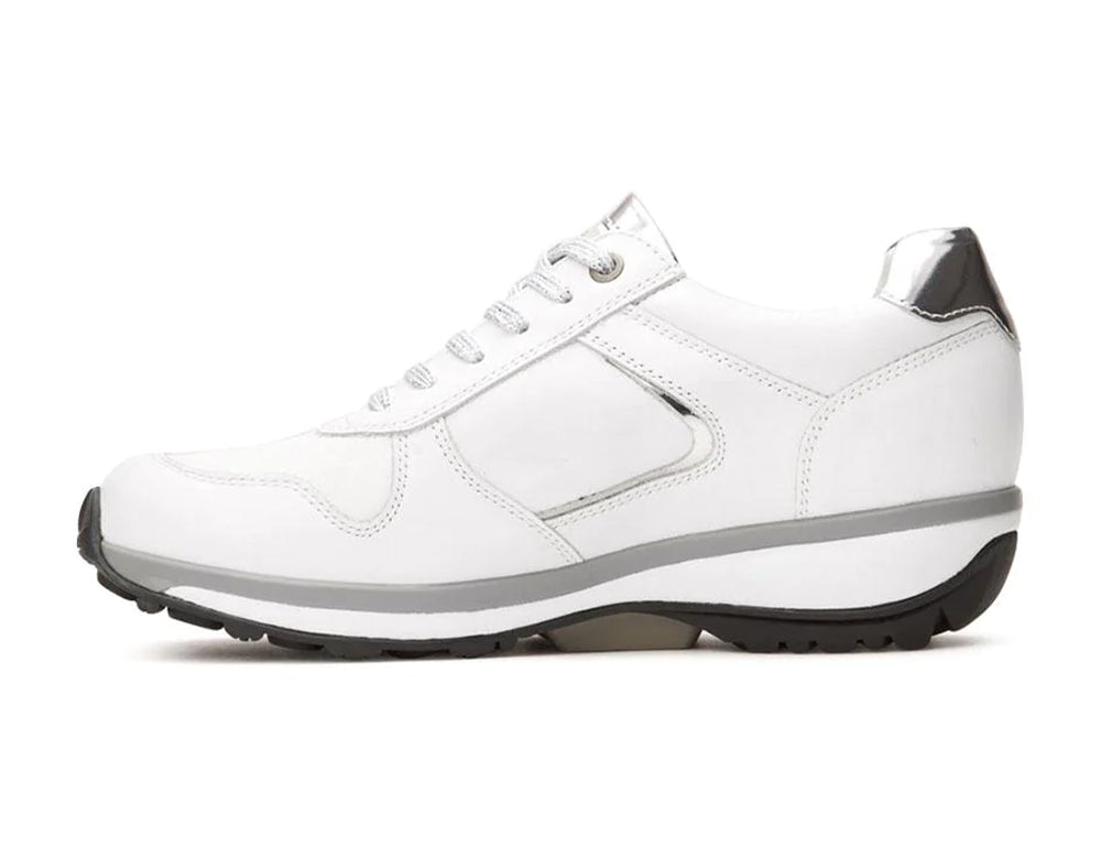 Womens Zip Jersey White Chrome Trainers