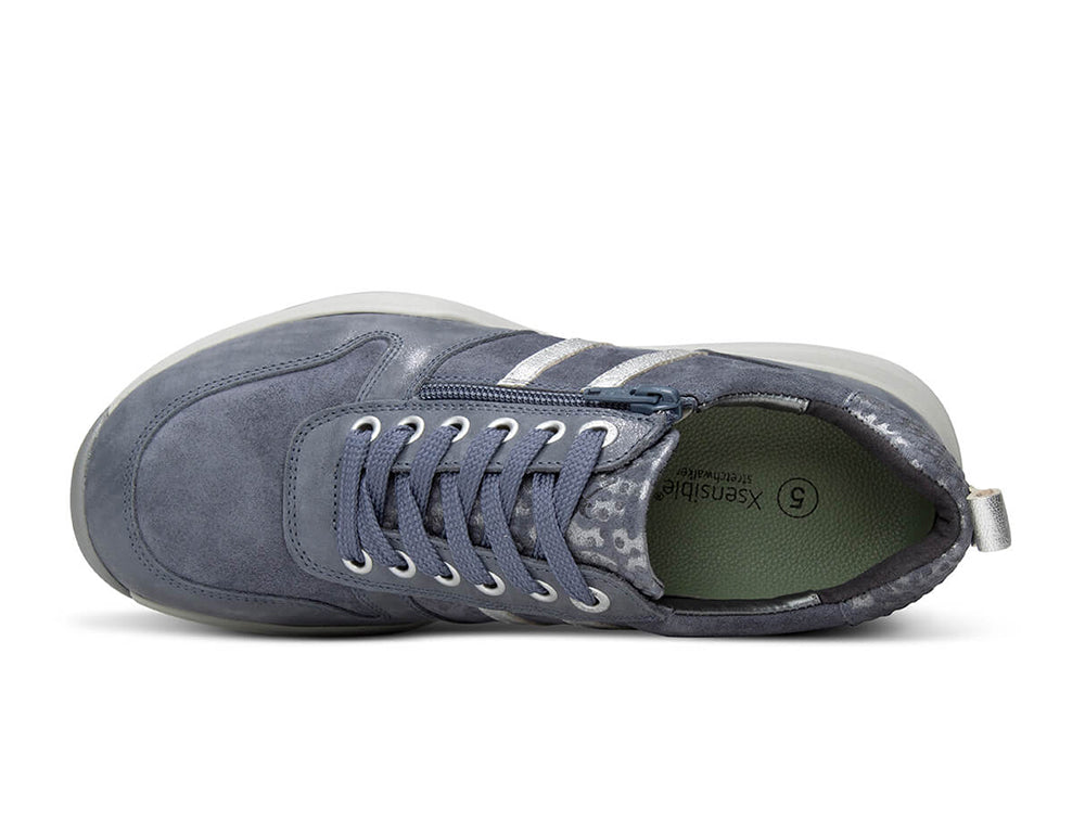 Xsensible Womens Stretchwalker SWX3 Denim Combi Trainers ShoeMed