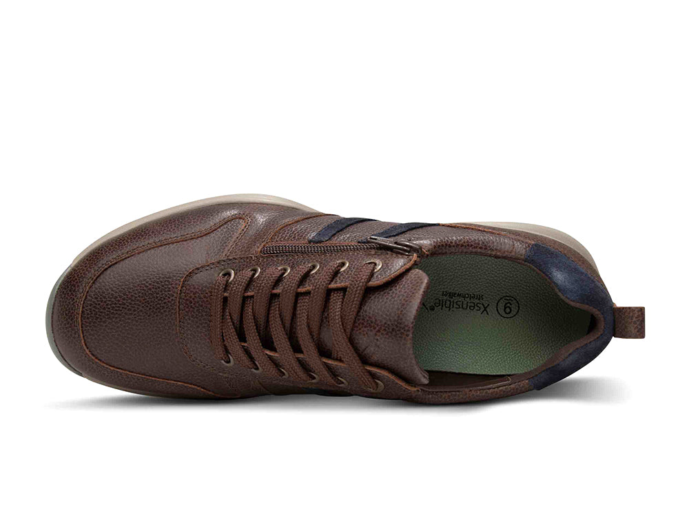 Xsensible Mens Stretchwalker SWX3 Dark Brown Shoes ShoeMed