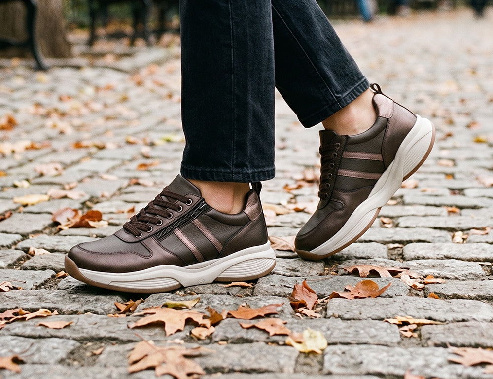 Xsensible Womens Stretchwalker SWX3 Dark Brown Trainers ShoeMed