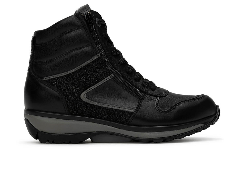 Womens Zip Bergamo Black Combi Boots