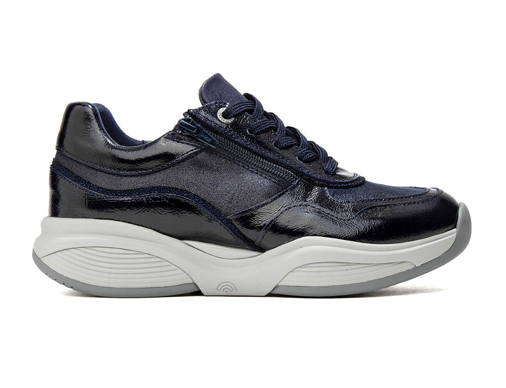 Womens Zip Close SWX11 Navy Trainers