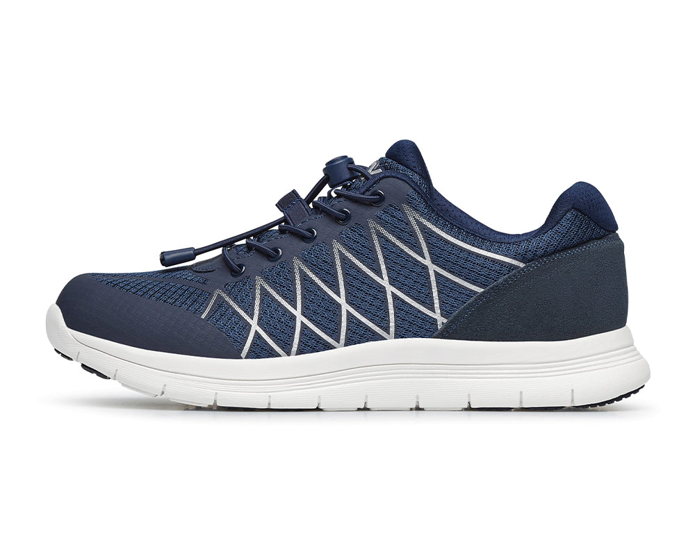 YDA Extra Wide Vault 2 Navy Trainers