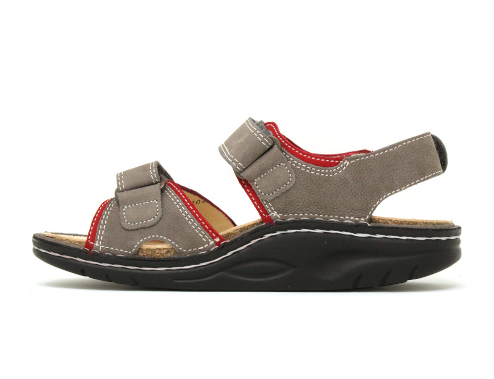 Finn Comfort Womens Finnamic Yuma Grey Sandia Sandals ShoeMed