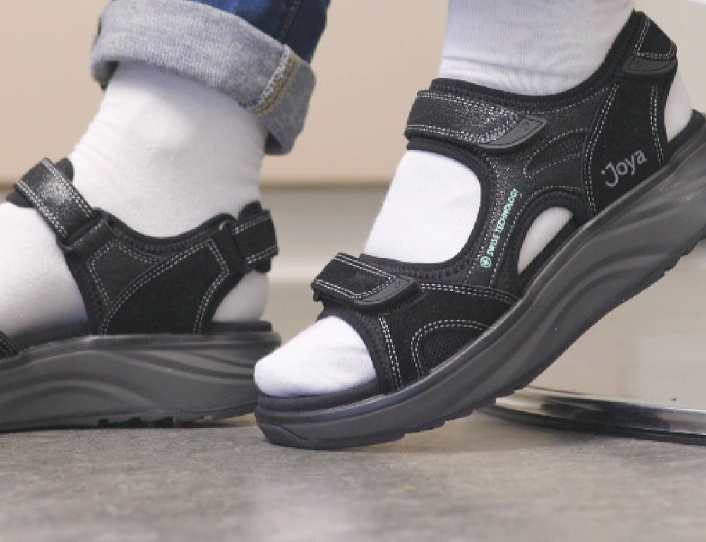 Womens Active Adjustable Komodo Black Hiking Sandals