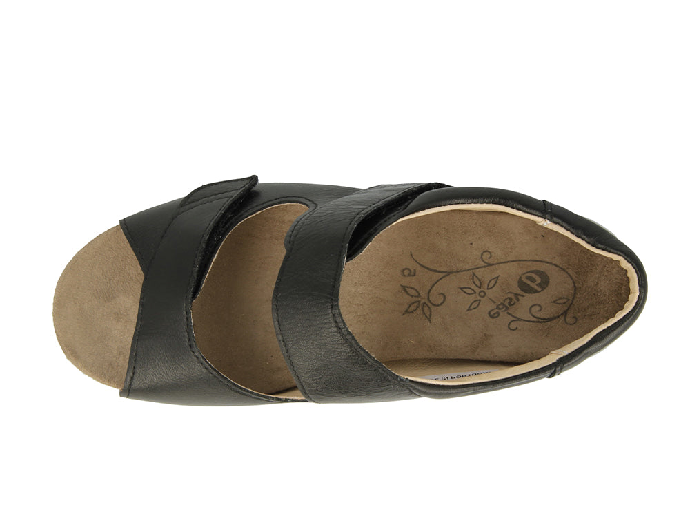 Easy B Bliss 2 Black Leather 2V ShoeMed