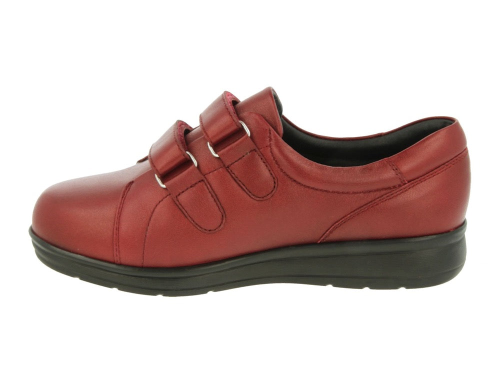 DB Wider Fit Shoes Norwich Red ShoeMed