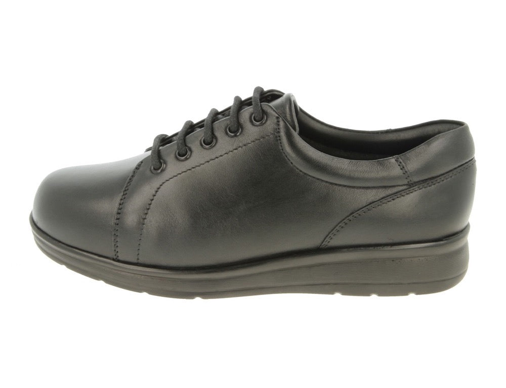 DB Wider Fit Shoes Bracken Black ShoeMed