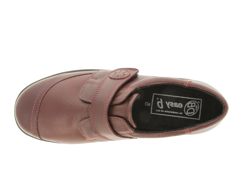 DB Wider Fit Shoes Owl Burgundy Stretch ShoeMed