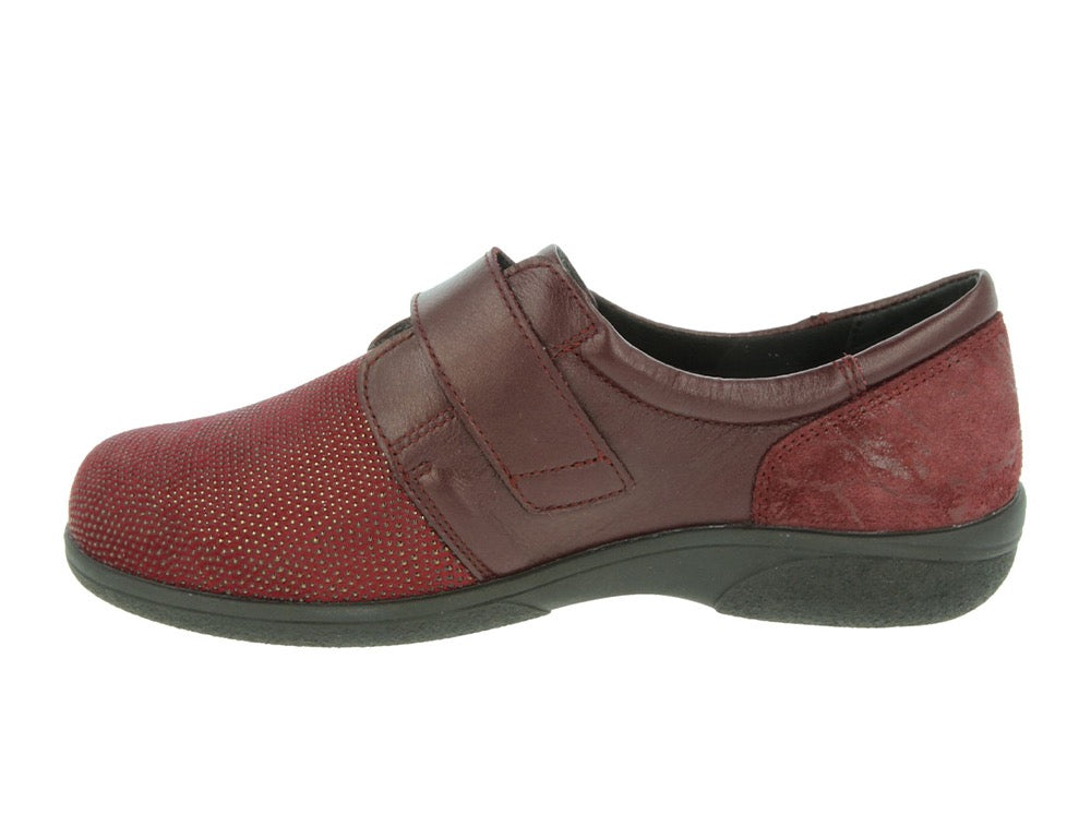 DB Wider Fit Shoes Firecrest Burgundy ShoeMed