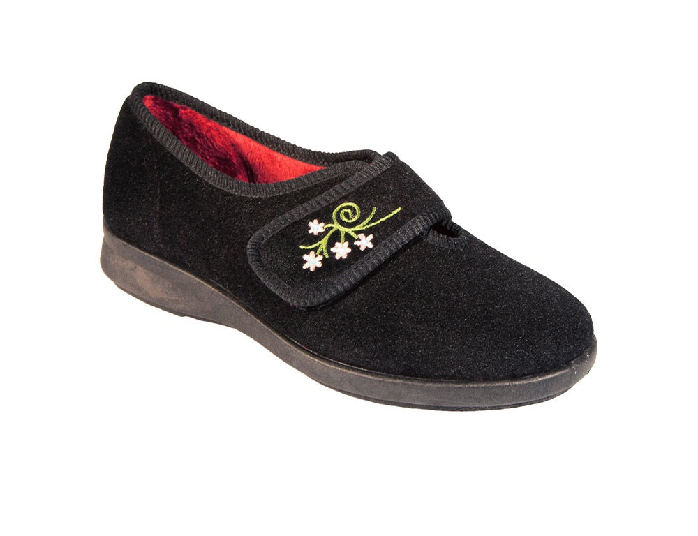 DB Wider Fit Shoes Caroline 2 Black ShoeMed