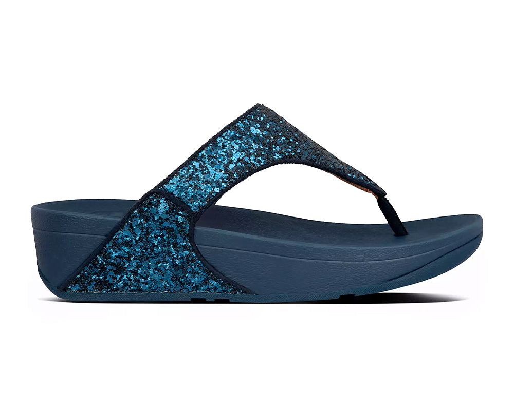 Lulu Glitter Toe-Thongs Midnight Navy Sandals