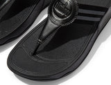 FitFlop Walkstar Toe-Post All Black ShoeMed