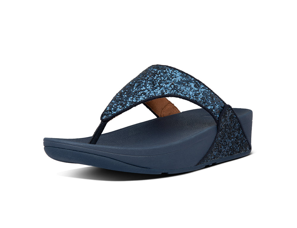 Lulu Glitter Toe-Thongs Midnight Navy Sandals