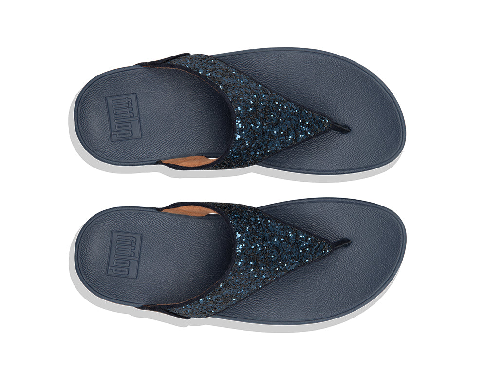Lulu Glitter Toe-Thongs Midnight Navy Sandals