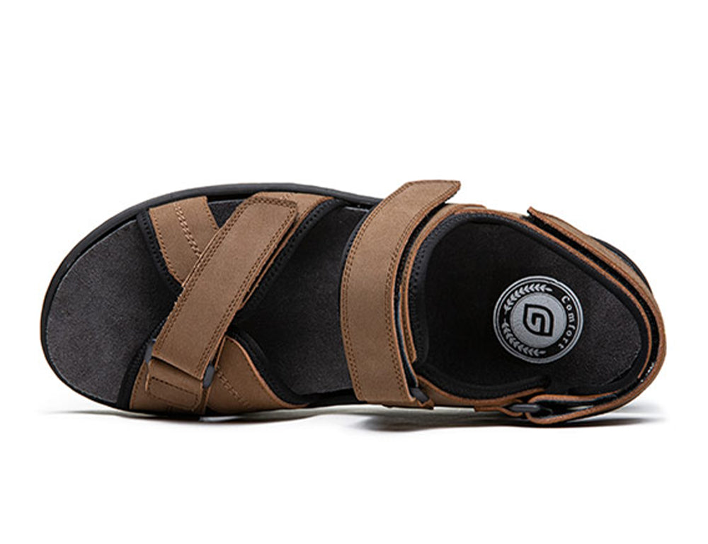 Mens Adjustable F-996 Coffee Sandals