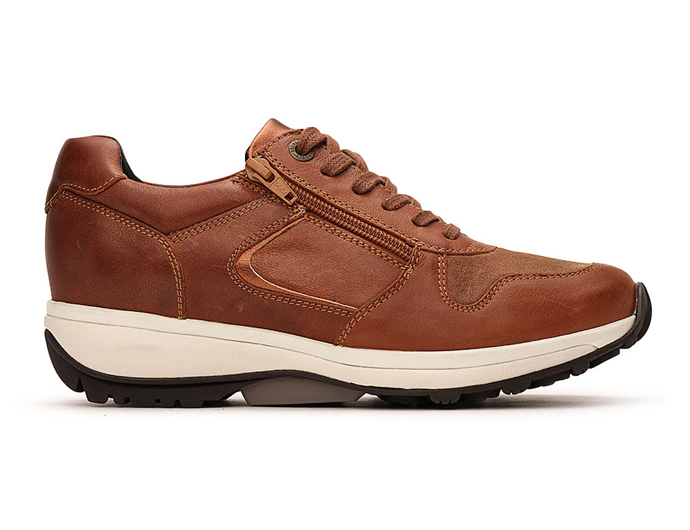 Womens Zip Jersey Cognac Trainers