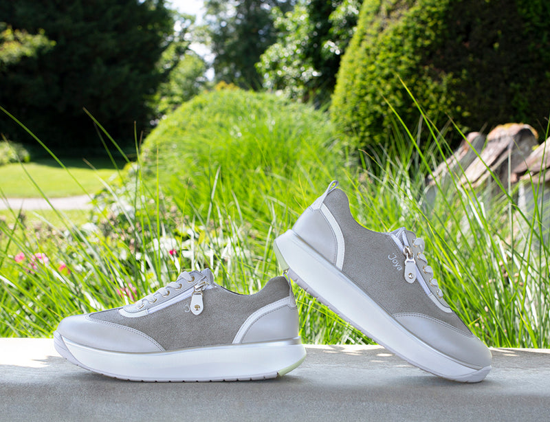 Light grey hotsell and green sneaker