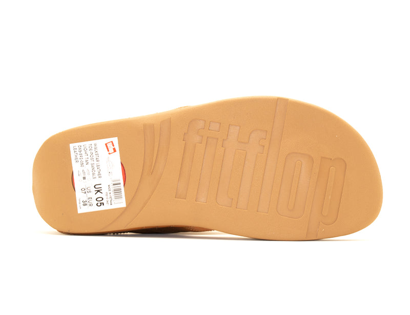 FitFlop Walkstar Leather Toe-Post Light Tan ShoeMed