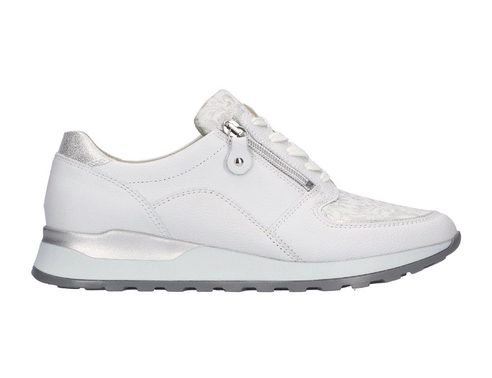 Womens Zip Hiroko-Soft Silver White Trainers