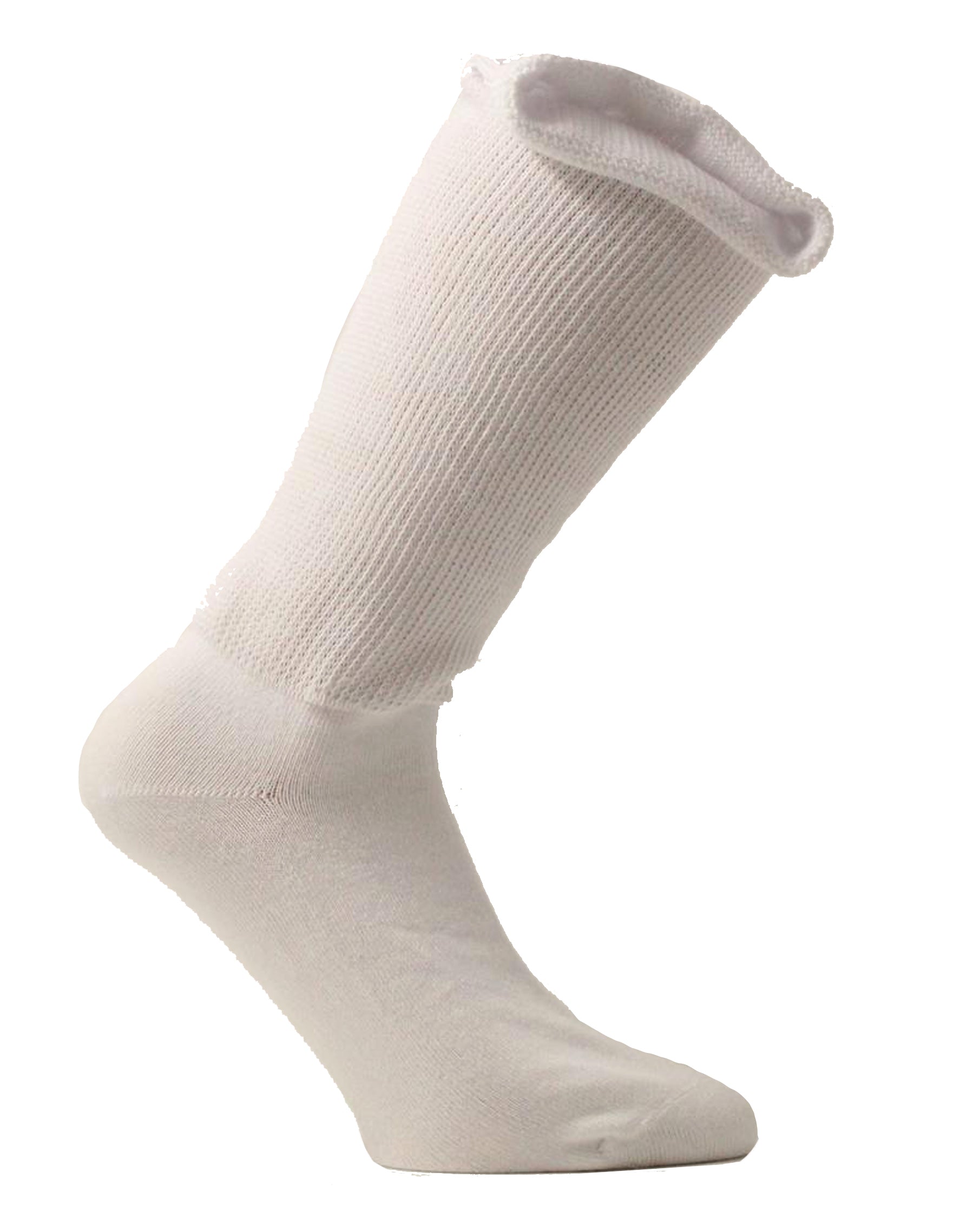 Medalin Fuller Fitting/Oedema Long Sock White ShoeMed